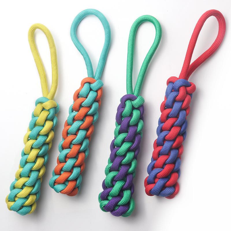 New Candy Colored Chew Resistant Cotton Rope Pet Toy Set for Dogs Teeth Grinding Supplies