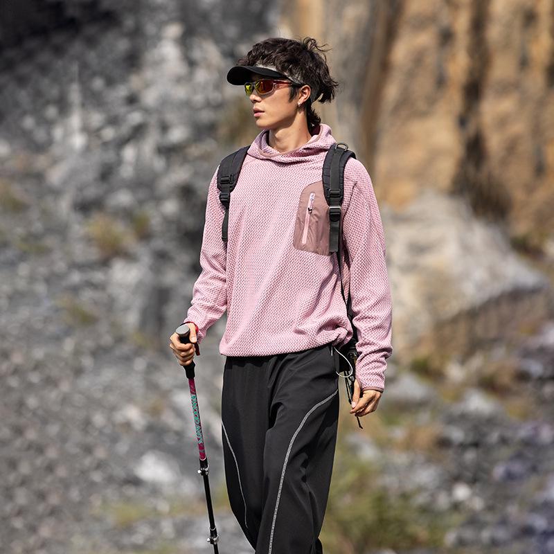 Unisex Warm Fleece Half-Zip Round Neck Sweatshirt - Long Sleeve Outdoor Bataan Wave Medium