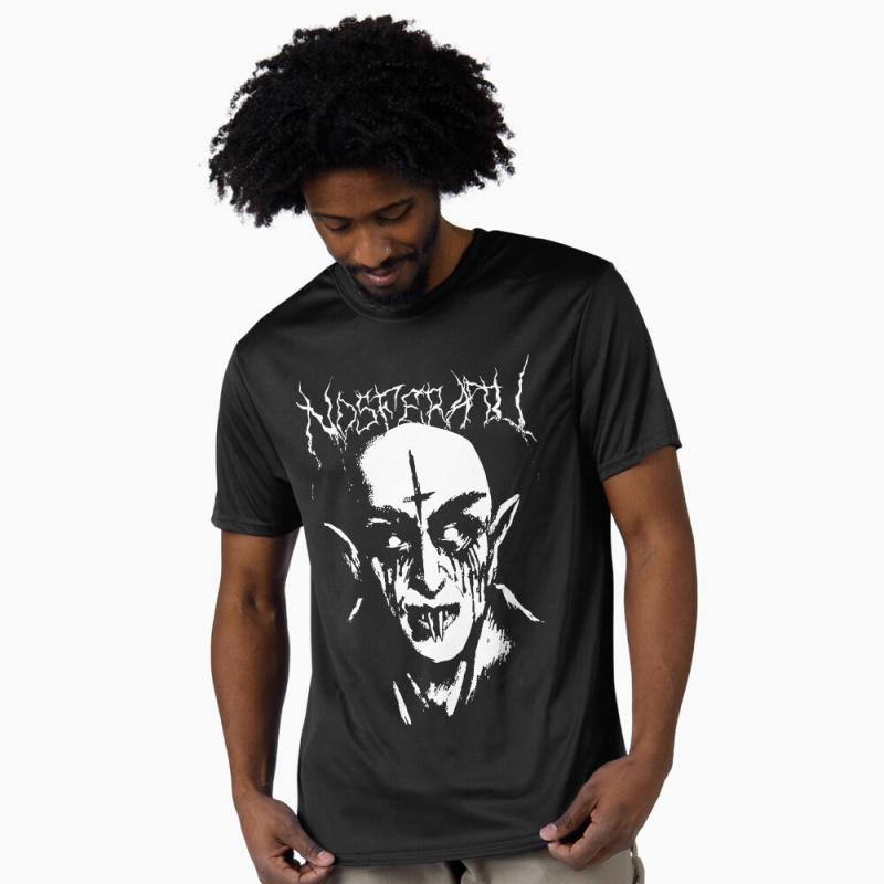 0403 Horror movie Vampire Nosferatu Scary halloween Gift t shirt Scream film Graphic clothes 100 cotton printed All size tops S