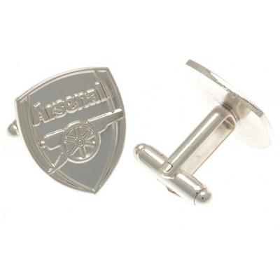 Arsenal FC Silver Plated Crest Cufflinks