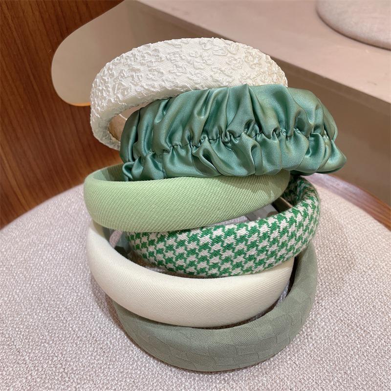 Fresh and Light Fabric Striped Simple Hairband, Versatile and Sweetly Cute Headband, High Crown Style Hair Restraint Accessory