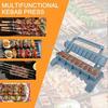 Kebab-Maker Kebab-Spieße Presse, Tragbarer Kunststoff-Kebab-Maker, Manuelle Kebab-Grillspieße, Grillzubehör für Küche und Camping