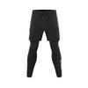 Men Run Trouser 2 In 1 Double Layer Pant Tight Training Basketball Legging Print Fitness Sweatpant with Pockets Running Trousers