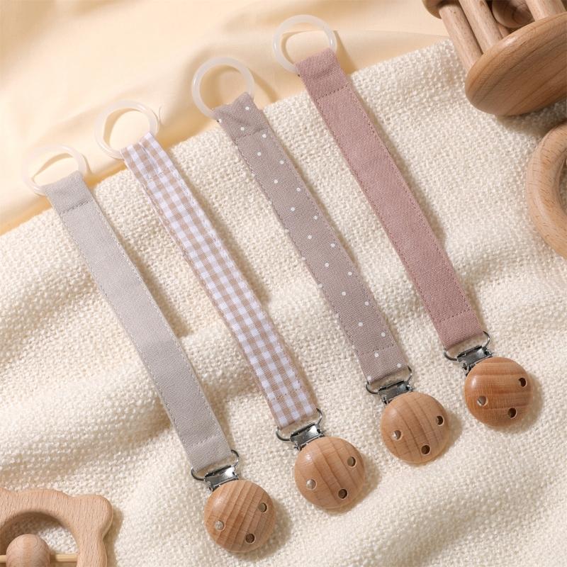 4Pcs Pacifier Clip Chain for Baby Infants Soothing Toy Lanyard Strap Dummy Holder Rope Prevent Loss and Contamination