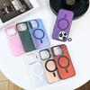 For iPhone 12/12 Pro Case Camera Kickstand IMD PC+TPU Phone Cover Compatible with MagSafe