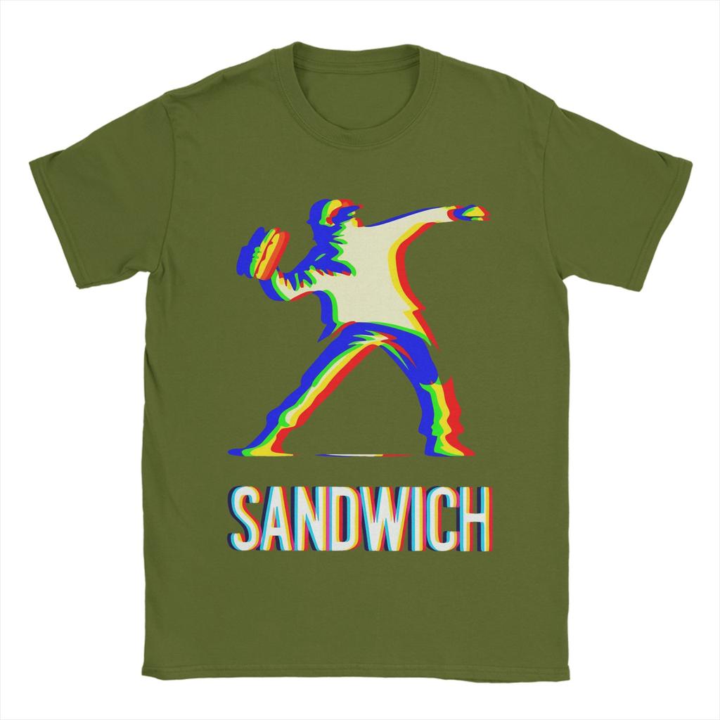 Dc Sandwich Guy T Shirts Men Pure Cotton Casual T-Shirt O Neck  Tee Shirt Short Sleeve Clothing Summer