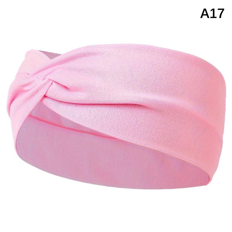 Breites elastisches Stirnband Haarband Pilates Yoga Fitness Laufen Radfahren Schweißband Turban Make-up Haarreif Make-up Kopfwickel für Frauen