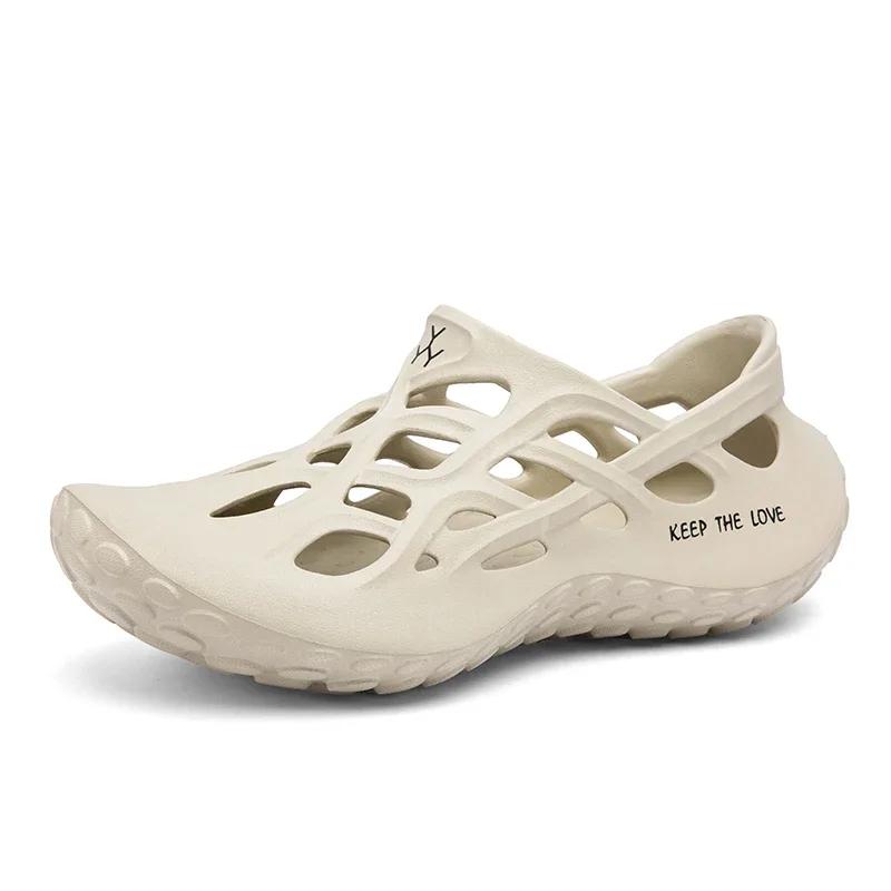 2025 Summer Sandals Light EVA Men's Casual Shoes Hole Shoes Clogs Lovers Home Garden Outdoor Male Beach Flat Slippers Big Size