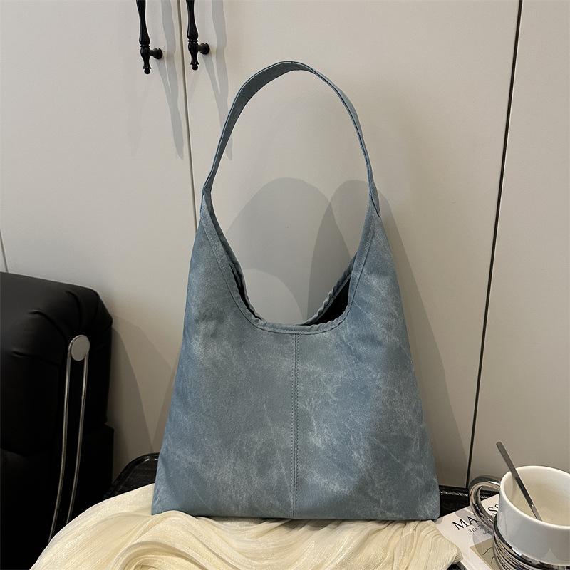 Simple Casual Korean Version Bag Women's 2025 Summer New Trend Fashion Shoulder Bag Large Capacity Commuter Tote Bag