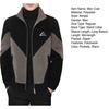 Men Full Zipper Casual Jacket Color Matching Stand Collar Long Sleeve Knitting Coat
