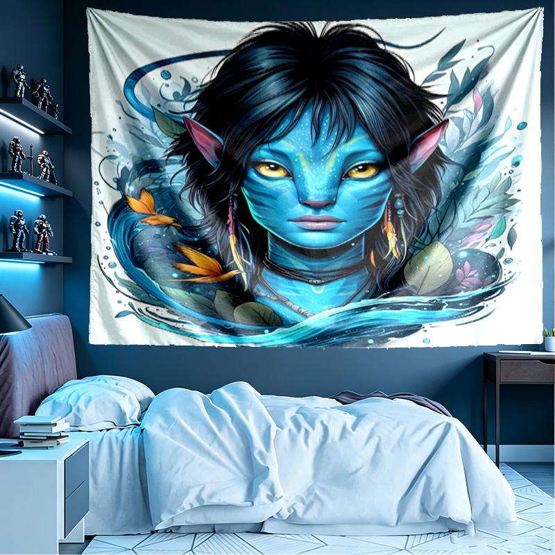 Avatar Baskılı Duvar Halısı, Hafif Duvar Askısı, Yatak Odası, Öğrenci Yurdu, Oturma Odası, Ev Sanat Dekorasyonu İçin - Arkadaşlar İçin Doğum Günü Noel Hediyesi