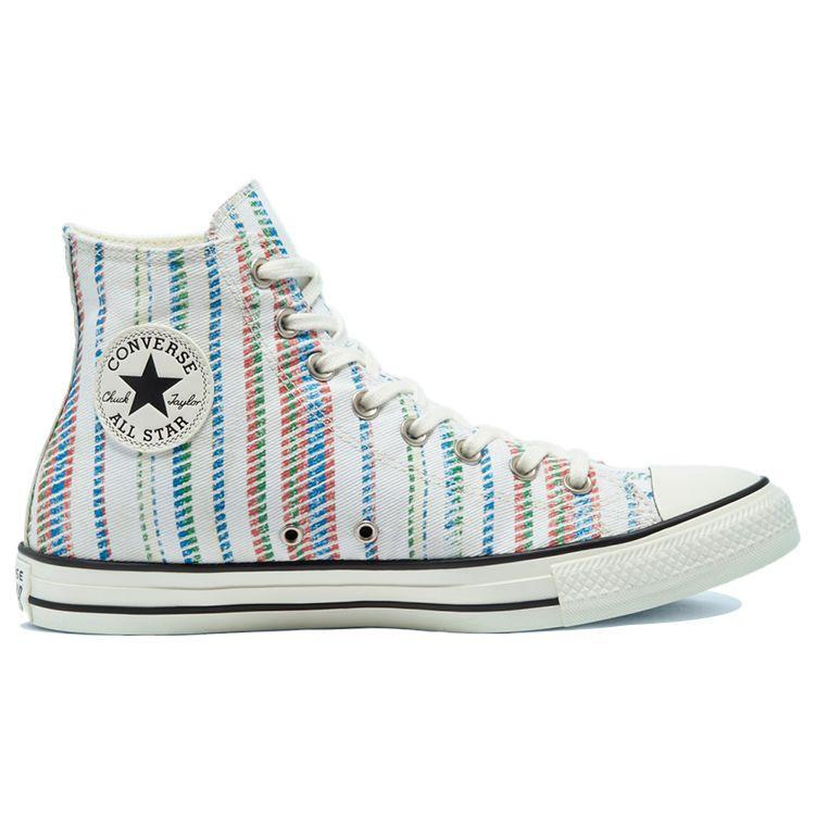 Converse Chuck Taylor All Star High Summer Stripes Unisex Sneakers Multi-Color Egret Egyptian-Blue 171897C
