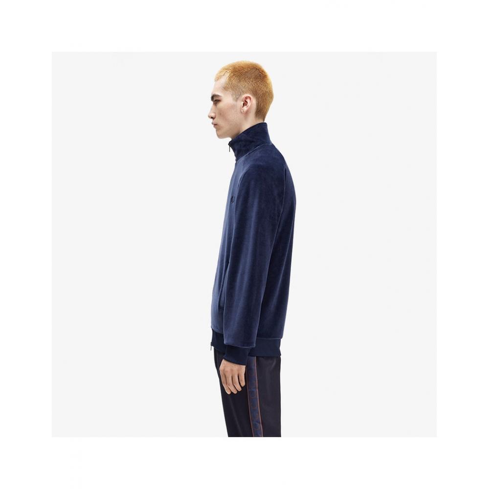 Fred Perry Велюровая спортивная куртка Dark Carbon Afpm2438555 395