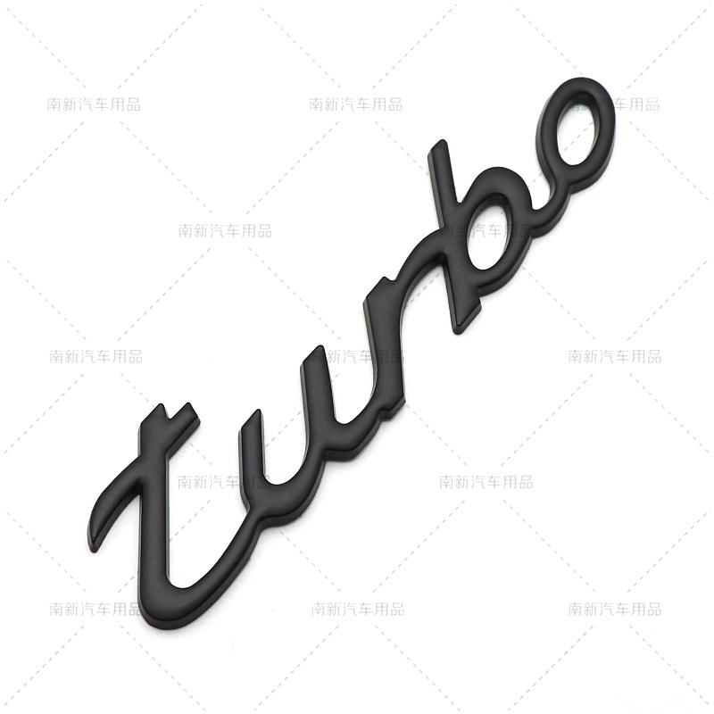 3D Metal Turbo Letter Logo Emblem Badge Car Sticker Auto Rear Back Trunk Decals Decoration Accessories