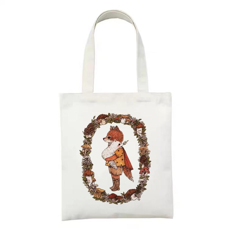 Damen-Einkaufstasche aus Segeltuch, wiederverwendbare Handtasche, Cartoon-Grafiken, Reise-Einkaufstasche für Damen, große Einkaufstasche, Umhängetasche aus Segeltuch