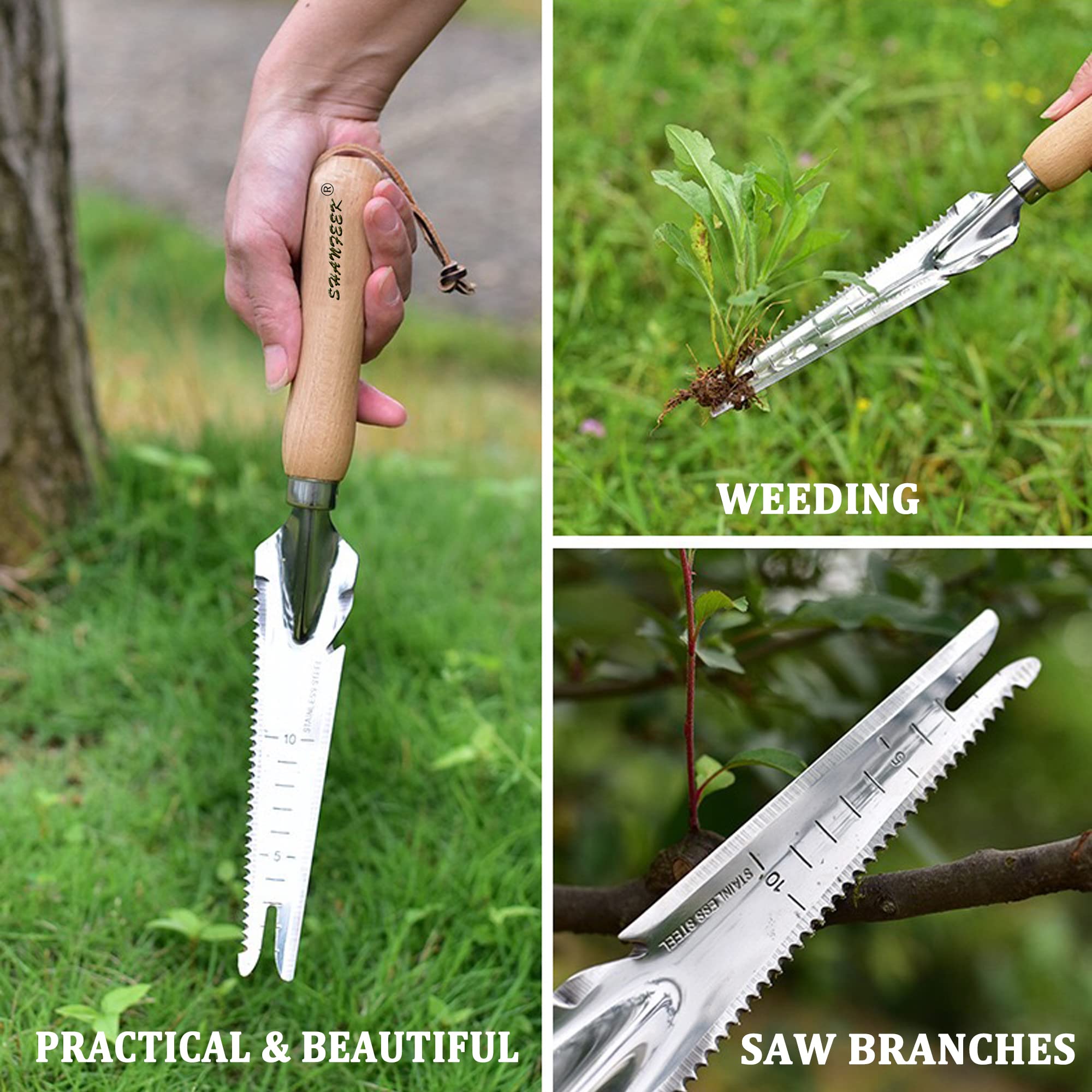 

1pc Weed Puller,Garden Crack Weeder,Easily Remover Weed Tool for Yard Hoe Gardening Tools,Stainless Steel,Rake Sharp Tines 1PC