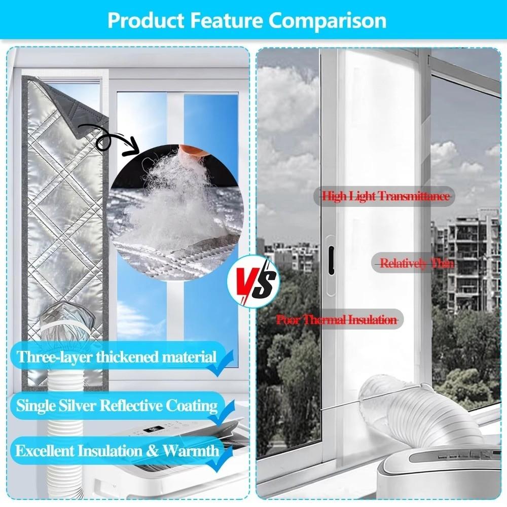 Waterproof Portable AC Window Seal Oxford Fabric Window Insulation Panel  Portable Air Conditioner