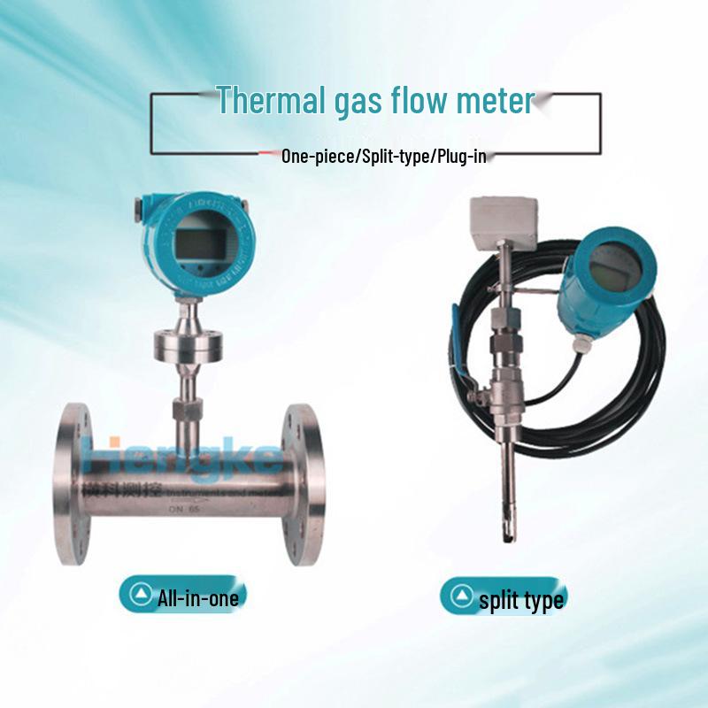 Insertion Thermal Gas Flow Meter with Remote Transmission for Compressed Air