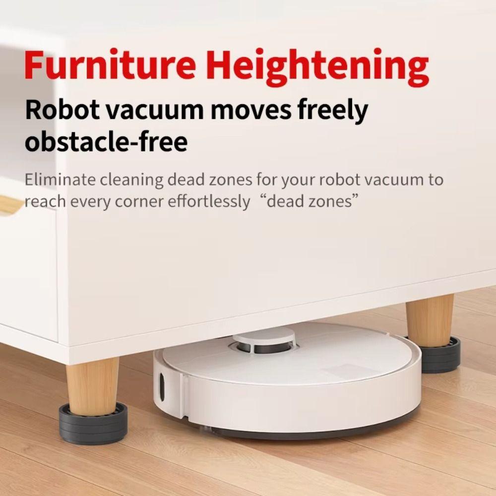 Rubber Material Non Slip Caster Cups Round Shape Furniture Heightening Pads  Table Cabinet
