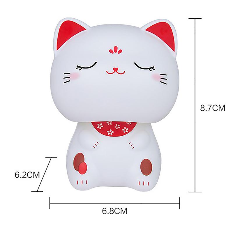 Cute Solar Power Waving Cat Waving Shaking Head Cat Home Decor Waving Cat Decor Car Ornament Doll Figurine Car Decorations