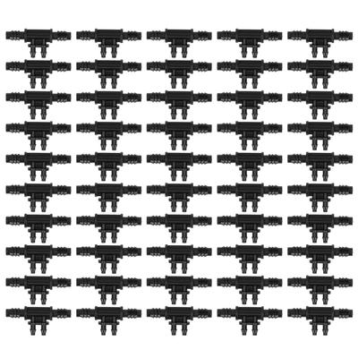 50PCS 4?Way Connector 8/11 To 4/7mm Drip Irrigation Tubing Connector Fitting Gardening Accessory