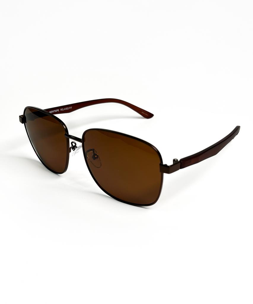 Nyuteib Pilot Square Sunglasses - Brown