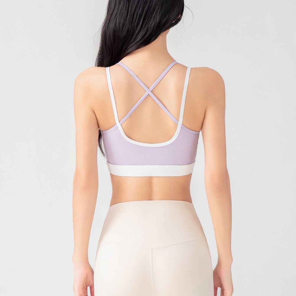 Cross Belt Training Fitness Bra Anti-shake Underwear for Women Breathable Yoga Soft Bra Women
