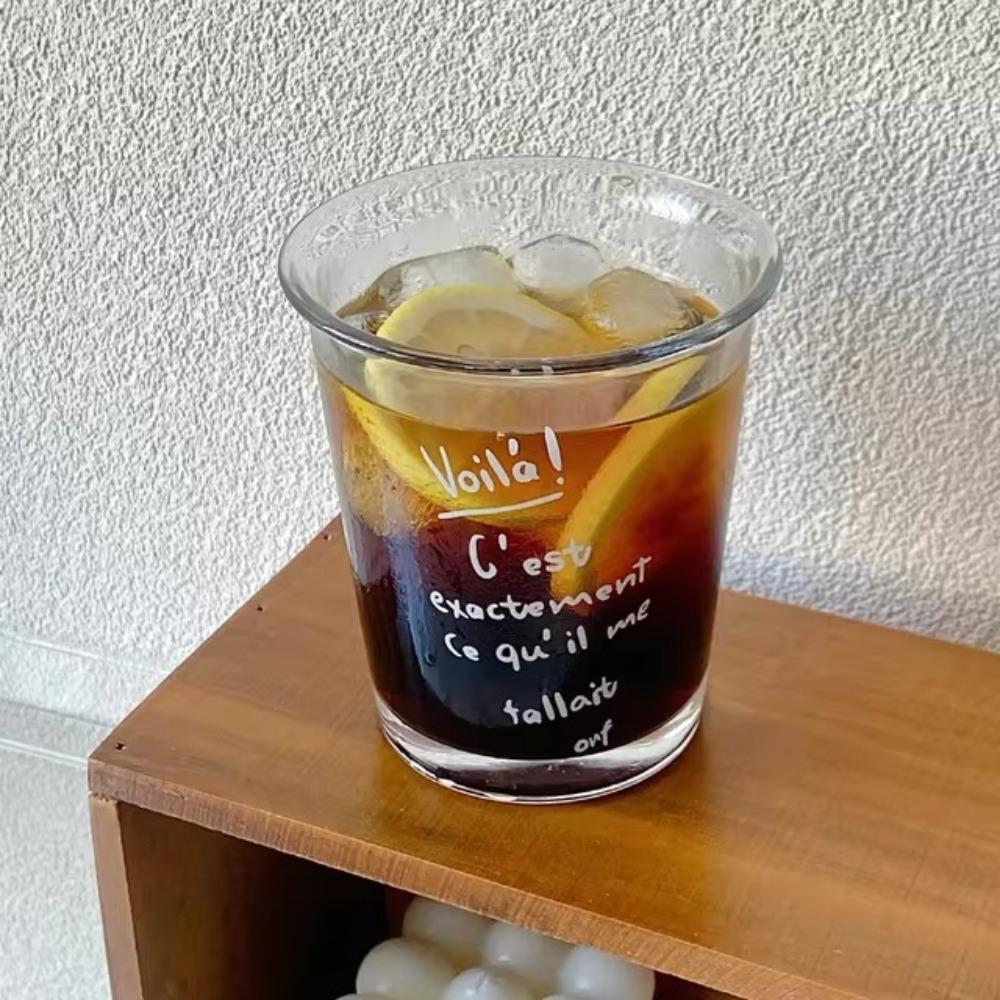 350ML Glass Cup Transparent Classic Glass Drinkware Creative Daily Water Cup