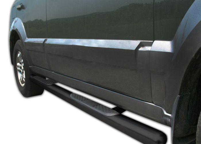 Rør Sidefottrinn - J&J Automotive - Kia Sorento 2002-2008 - 2 stk - Svart - Feste inkludert