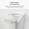 Large Food-Grade Rice Storage Bin, Insect & Moisture-Proof, with Partition, Durable PP Plastic, High Capacity.