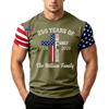 Men's Casual Short Sleeve T Shirt Loose Fit Patriotic Graphic Tee Crew Neck Lightweight Summer Top for Daily Wear