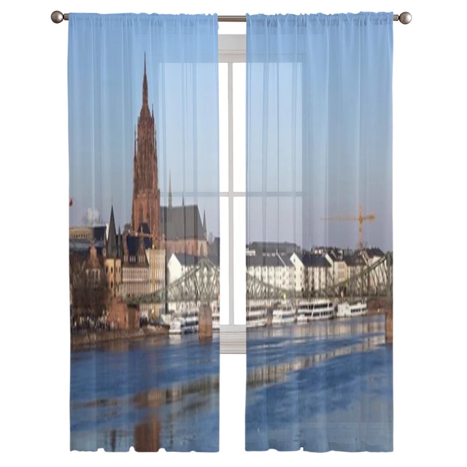 Старый Исторический Мост Eiserner Steg Во Франкфурте-на-Майне Германия Прозрачные Шторы — фото 4