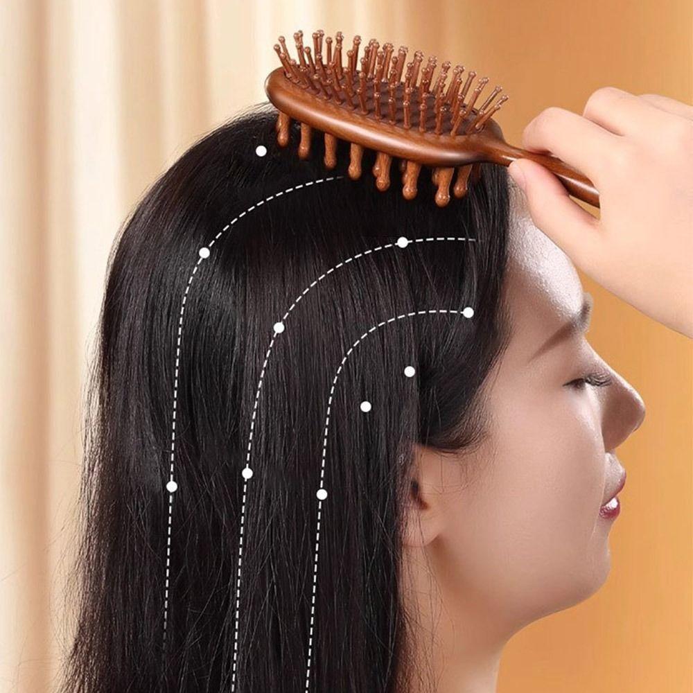 2-in-1 Scalp Massager Comb Double-Sided Head Meridian Comb Air Cushion Comb for Hair Relaxation