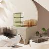 2025 Transparent Bookends Stand PET Bookend Storage Rack Book Holder Desktop Decorative