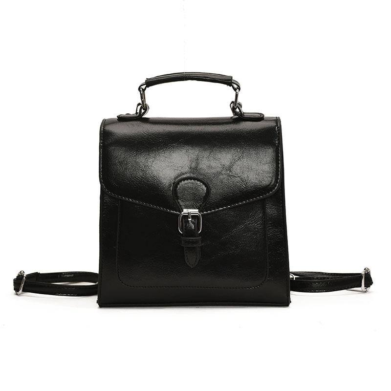 Niche design fashionable portable small square bag commuting high-end texture backpack women