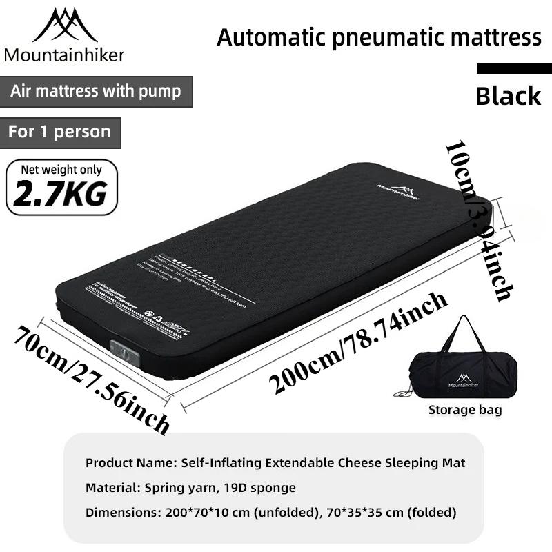 The Mountainhiker Air Mattress, 10cm High, Is Bouncy and Comfortable, Suitable for Home and Outdoor Camping Use. R-Value 8.0