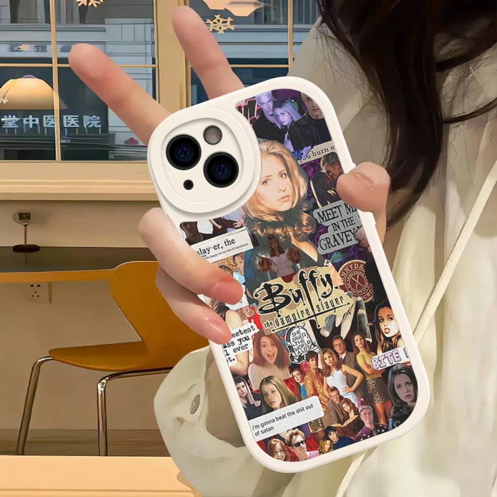 

B-Buffy The Vampire Slayer For IPhone 16 15 14 13 12 11 Pro Max Plus Leather Phone Case iPhone 16