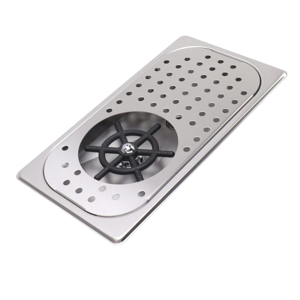 Pitcher Rinser, Glass Sink Rinser, 304 Stainless Steel, Built-in, with Pressure Washer Hose (Stainless Steel Color A)