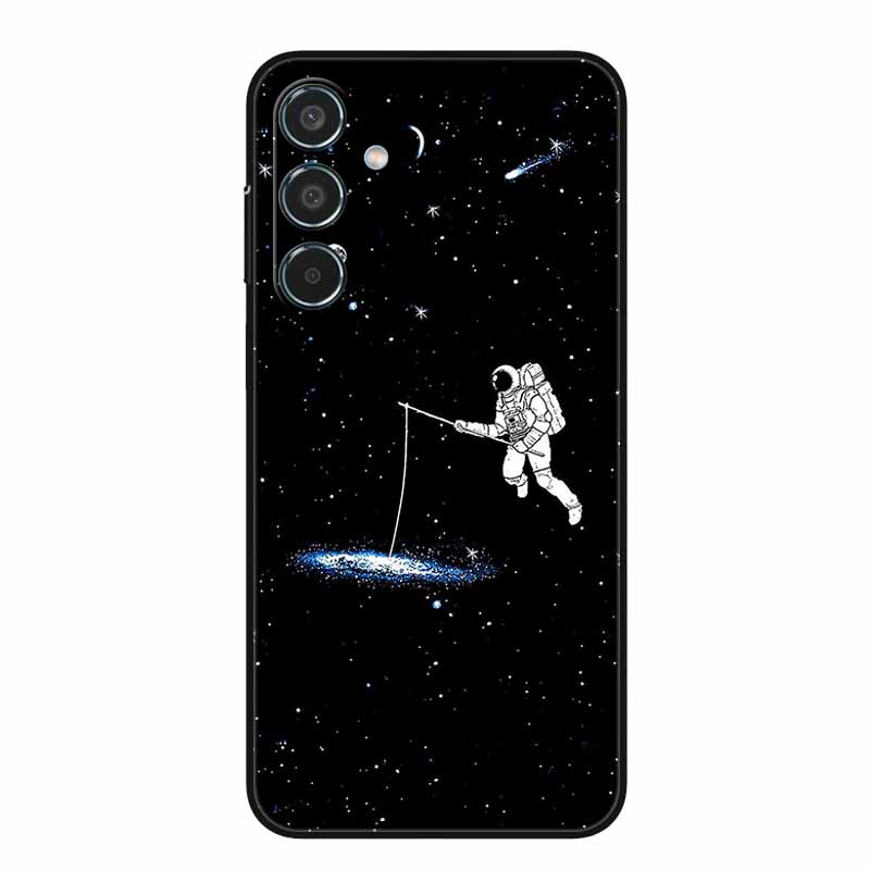 For Samsung Galaxy A55 5G Case Black TPU Silicone Soft Covers for SamsungA55 A 55 A15 A25 A35 5G Phone Shell A 15 4G Bumper Capa