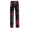Ladies' Loose And Casual Christmas Printed Wide Leg Pants With Elastic Waistband Drawstring And Pocket Pants