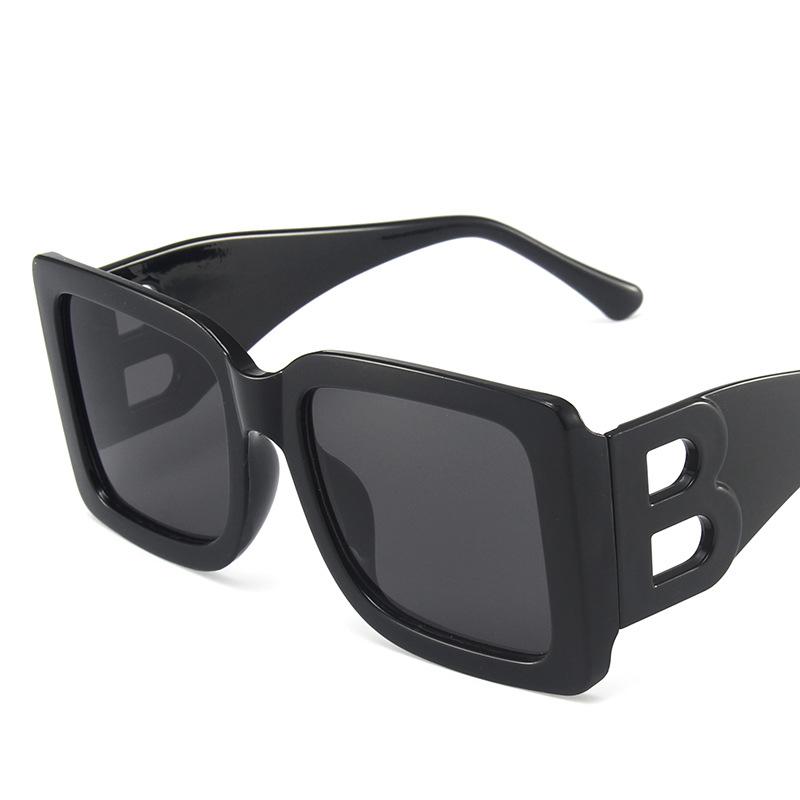 

New Fashion Oversized Letter B Square Luxury UV400 Sunglasses Women Men Retro Rectangle Anti-Glare Trend Sun Glasses Gafas De So