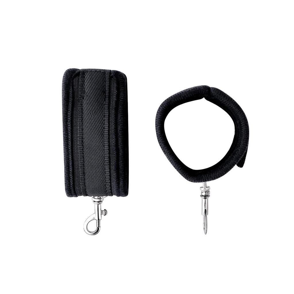 Nine-Ring Bondage Set: Handcuffs, Neck Collar, Waist Belt, Eye Mask, Restraint Straps, Sponge Material.