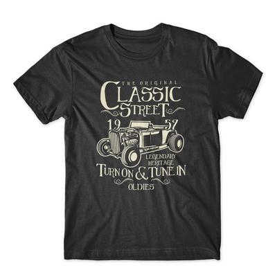 Hot Rod Klasyczny T-shirt 100% Bawełna Samochód Klasyczny Premium Nowy