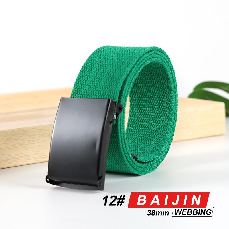 Canvas & Leather Multi-Color Casual Waist Belt - Stylish, Easy-to-Match Accessory for Students