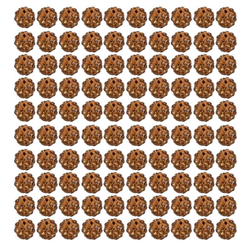 Set of 100 Assorted Color Craft Beads 10mm Disco Ball Clay Bead Jewelry Supplies