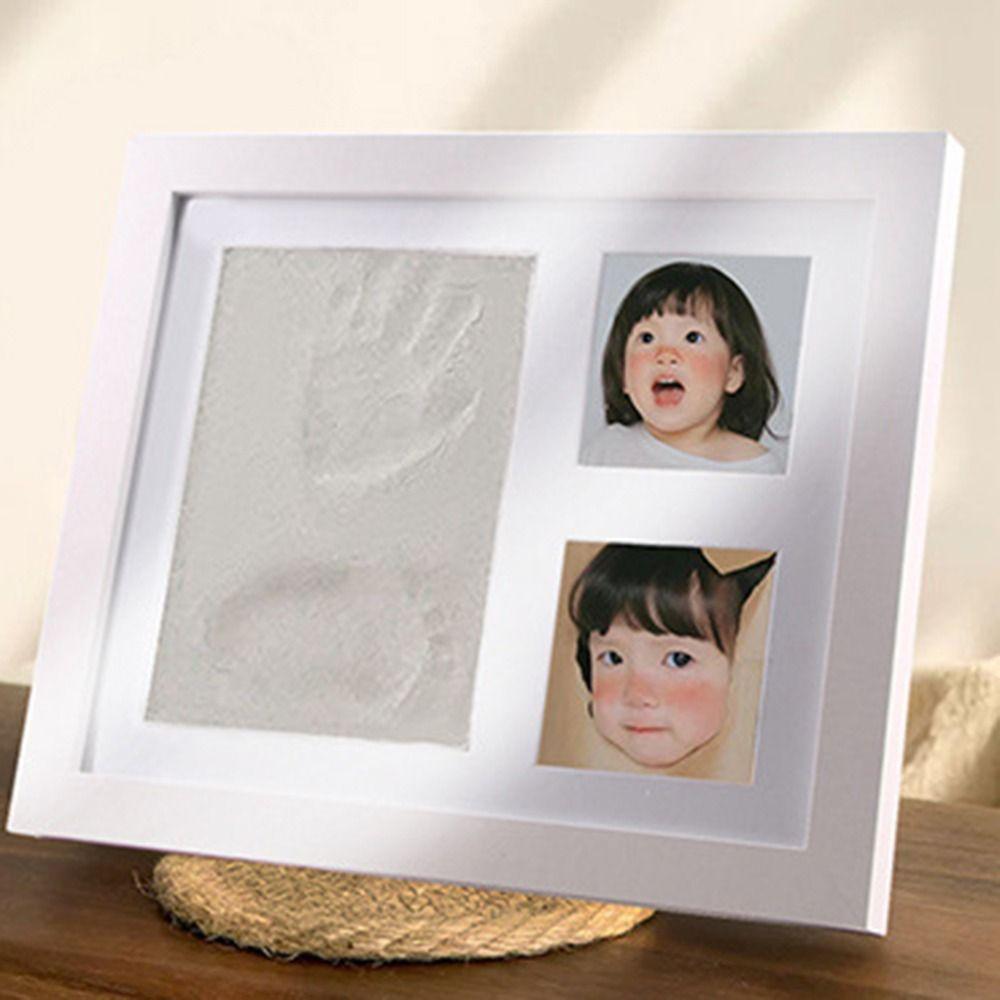 Imprint Clay Photo Frame DIY Keepsake Pet Paw Print Kit Clay Handprint Keepsake Frame  Father's Day