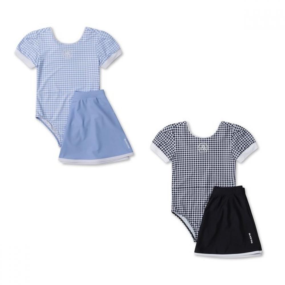 Blackyak Kids Girls Bodysuit + Skirt Rash Guard Set 2 BLACK/155