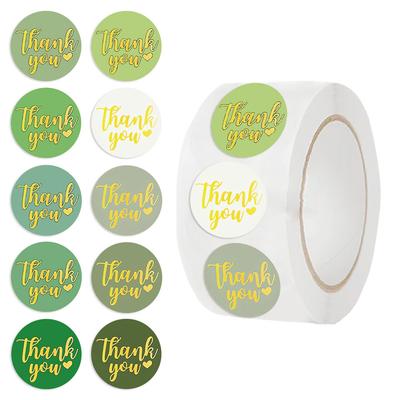 500 Piezas/rollo Cinta Gracias Manual Material Sello Decorativo para Sobre Pegatinas Puntos