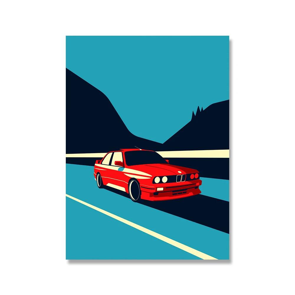 Classic 911 Cars Poster Red Yellow Green White HD Art Print Nordic Canvas Painting Modern Wall Picture Living Room Home Decor