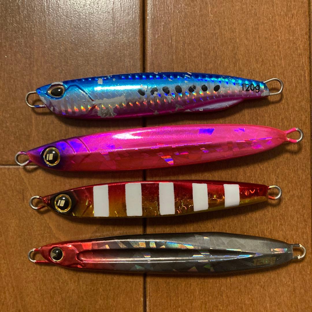 Used Metal jig for hairtail, 120g, set of 4
